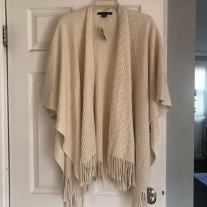 Poncho with fringe